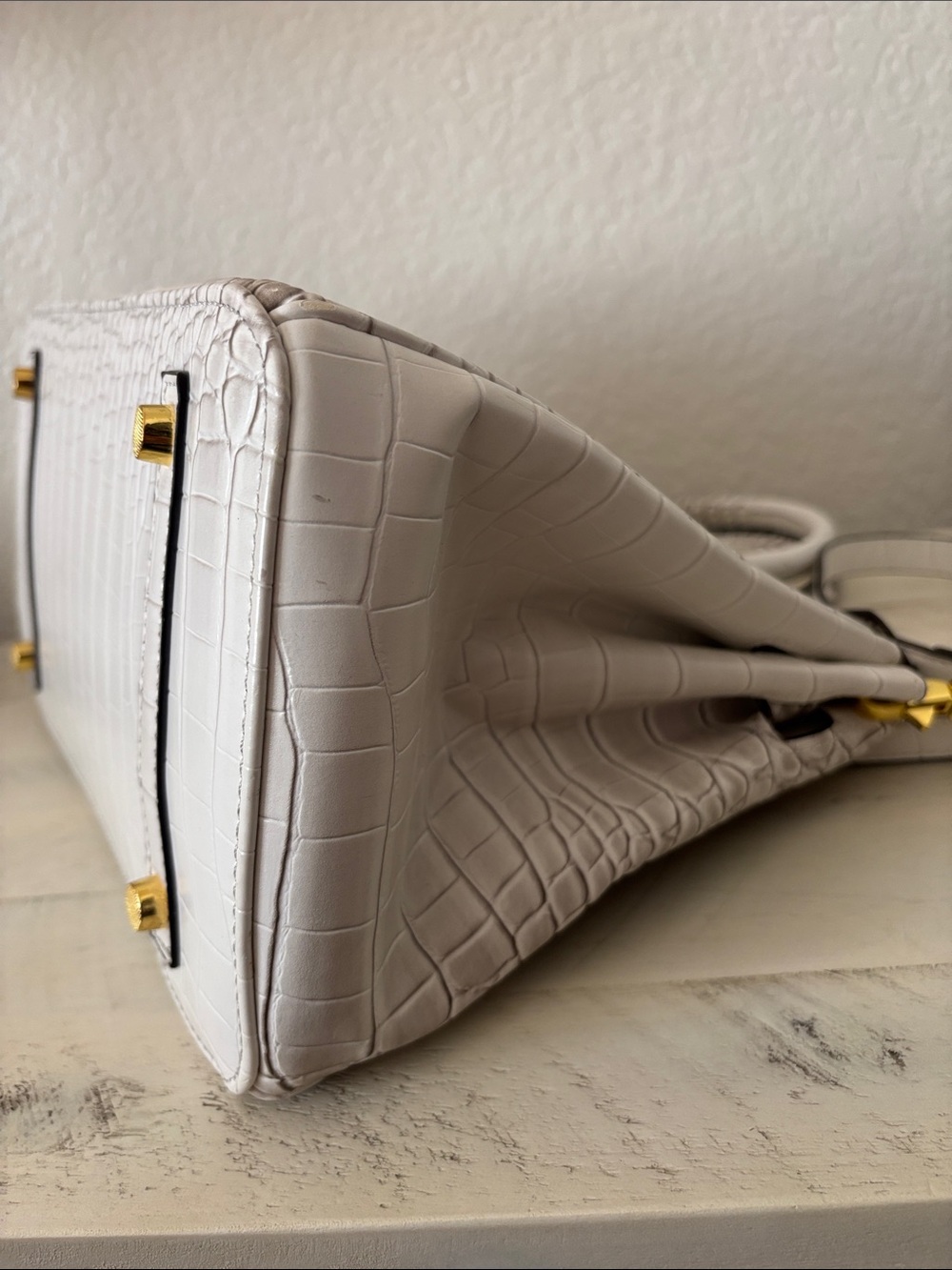 White Grey Inspired Faux Leather Fashion Bag Tote Satchel Detachable Adj strap - Picture 12 of 16